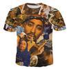 Nieuw T-shirt Harajuku Heren T-shirt Mode 2pac Grafisch Hip Hop Herenkleding Zomer Casual Mode Ronde Hals Korte Mouw Tops
