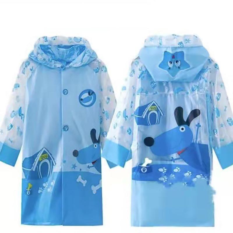 Kinder Einteiler Regenmantel Cartoon Druck Grundschüler Poncho Für Jungen Mädchen
