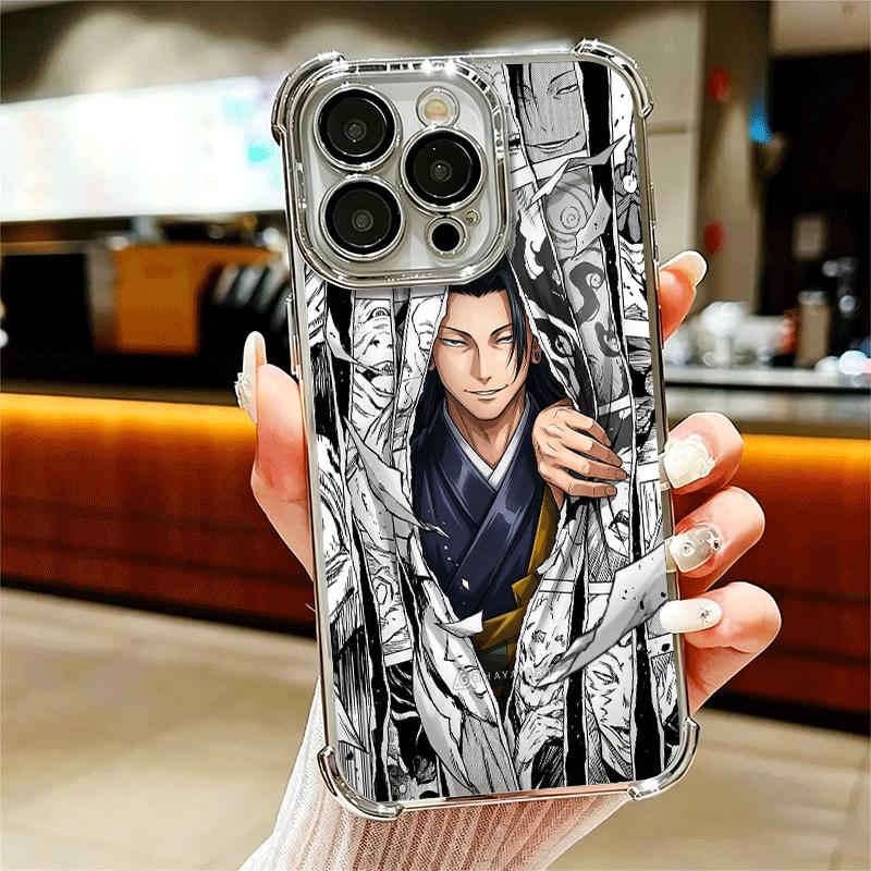 Anime Geto Suguru JUJUSU Soft Phone Case For iPhone 15 16 17 Air 14 Pro Max 16E Plus 13 12 Mini Plating Anti-Fall Fundas