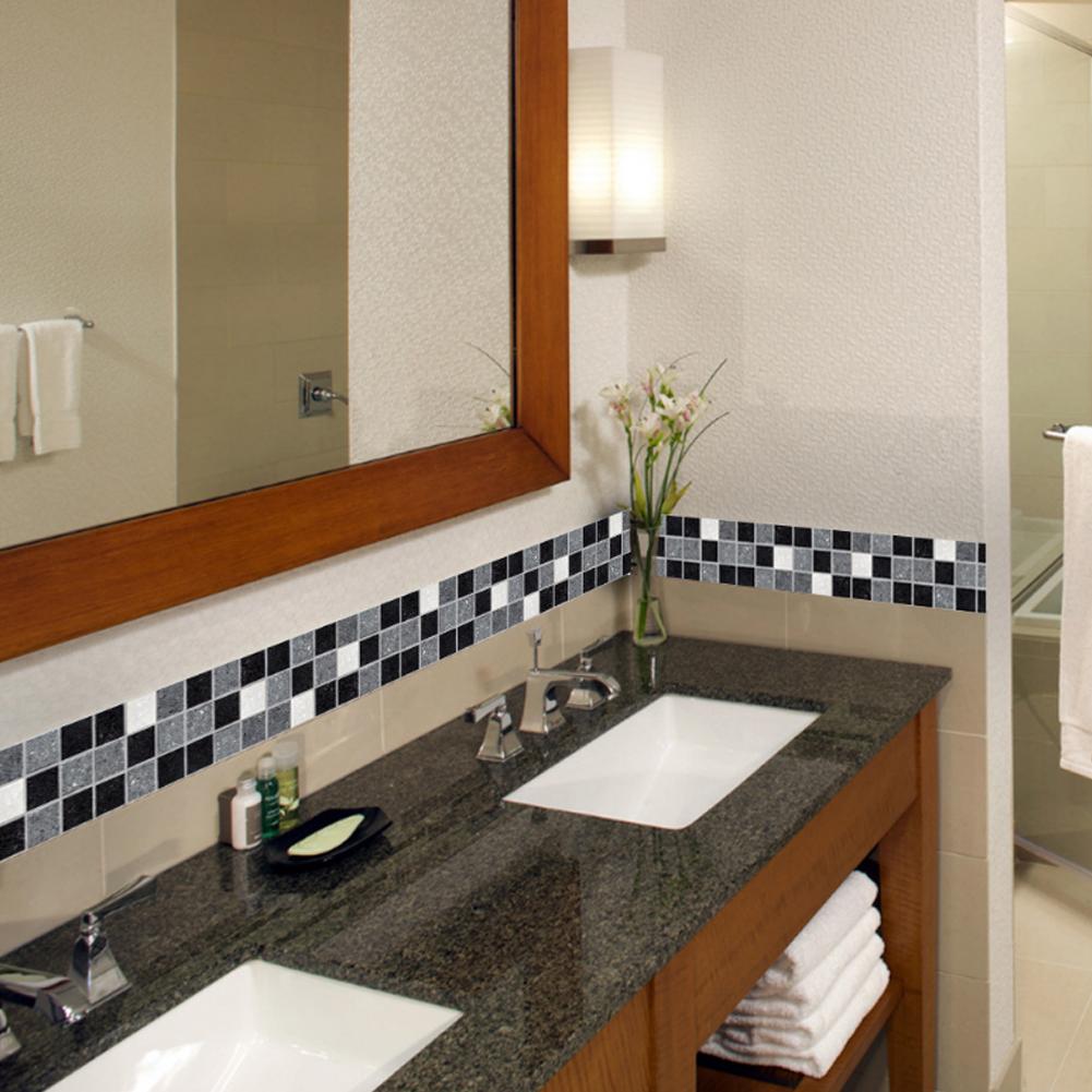 PVC Keramikfliesen Wandaufkleber Selbstklebende Tapete für Heimküchen Hintergrunddekoration