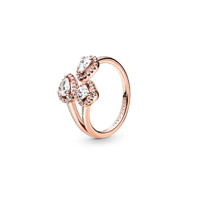 Pandora Rose Gold Geometric Open Ring Women s 188494C01 золотой