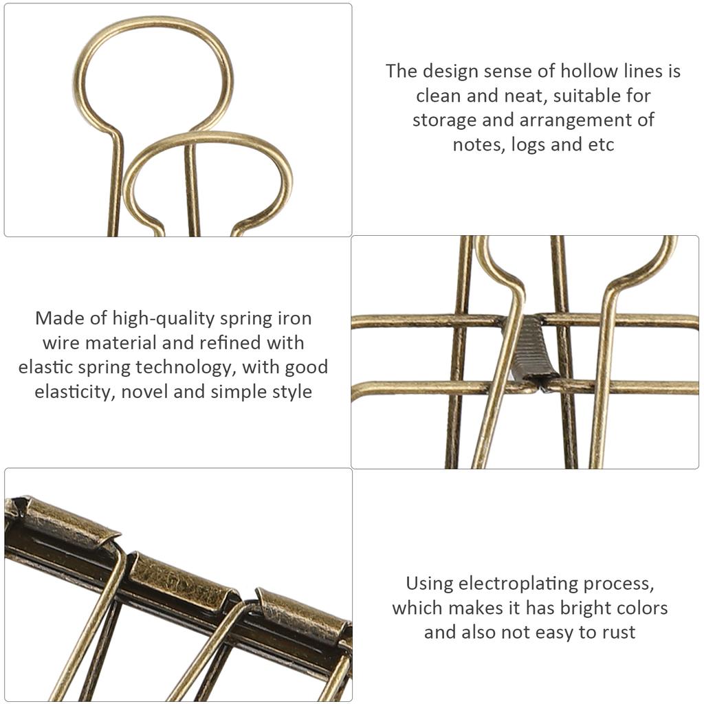 Hollow Dovetail Clip MultiColor Tail Clips Paperclip Decorative Tool(L )