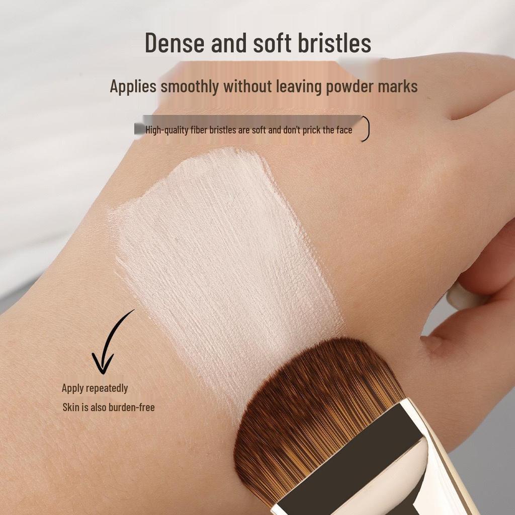 Ultra-thin Seamless Fan Brush: Tongue-Shaped Foundation & Concealer Makeup Tool