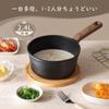 SENSARTE 20cm 2.4L Single-Handle Saucepan with Lid, IH/Gas Compatible, Non-Stick, PFOA/PFOS Free, Lightweight, Black