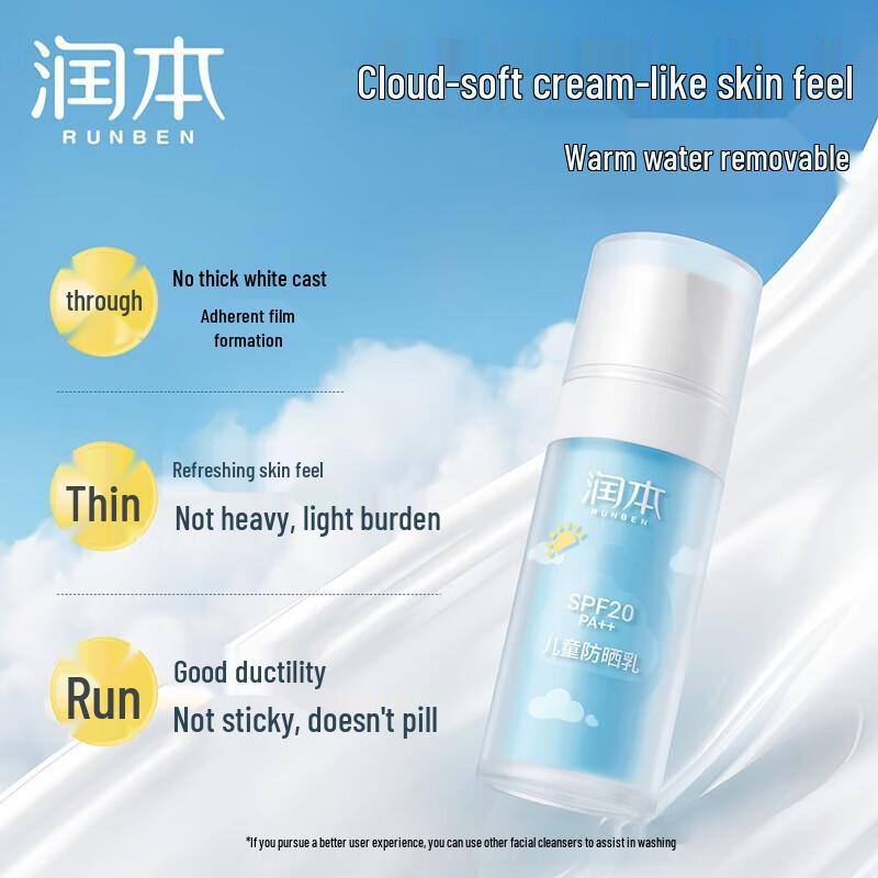 Runben Kids Sunscreen & Cleansing Foam Set