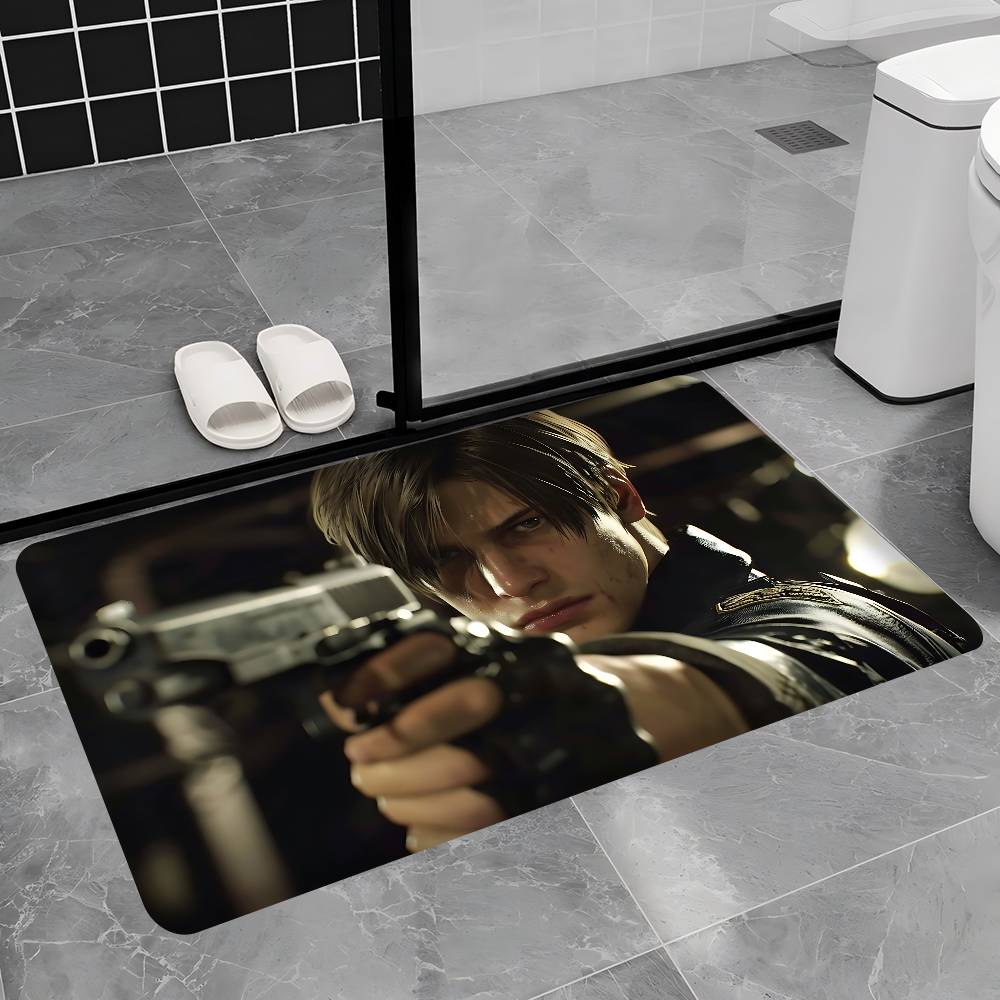 Game Leon Resident Evil Hallway Carpet Washable Non-Slip Living Room Sofa Chairs Area Mat Kitchen Doormat Area Rug
