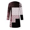 Women's Dress Sweatshirt Dress Print Fashion Loose CrewNeck Fake Two-Piece Stacked Patchwork Streetwear Outdoor Daily Long Sleeve Dress
