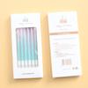New Ins Style Gradient Pink Blue Pencil Candle 6-pack Romantic Party Long Candle In Carton