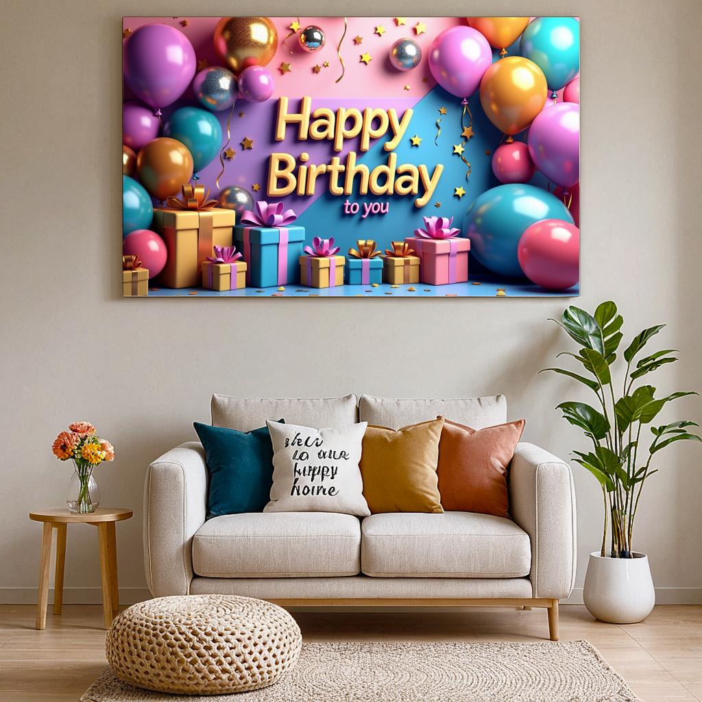 Gifts Event supplies Celebration Multicolor Balloons Birthday banner Festive Party decoration for Decorations
