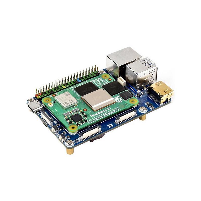 Raspberry Pi CM5 Baseboard: HDMI, Dual MIPI, Gigabit Ethernet, USB 3.2 Expansion Module