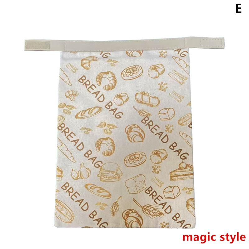 

Portable Food Grade Cotton Bread Bags Reusable Homemade Loaf Bag Kitchen Storage Bread Large Washable Storage Bag Food Organizer E
