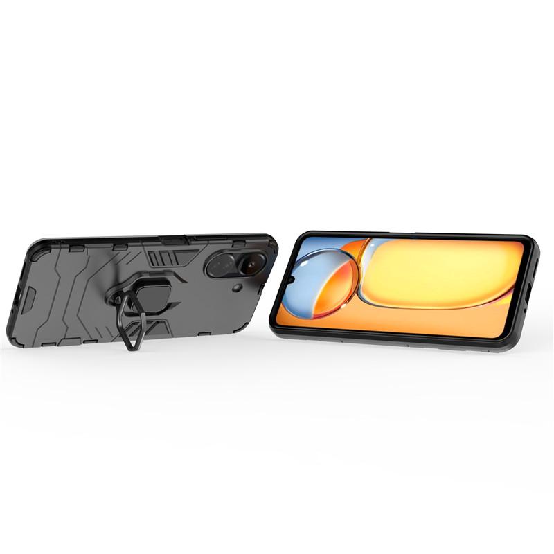 For Xiaomi Redmi 13C Case Hard Armor Finger Ring Protective Bumper For Redmi 13C 12 12C 10C 10 9 9C 9T Case For Redmi 13 Cover