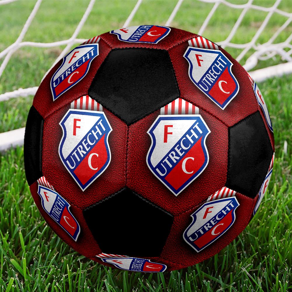 F C Utrecht Indoor Soccer Ball Colorful Machine Stitched PVC Size 5 Team Training Competition Ready Durable High-Bounce Cool Sports Gift
