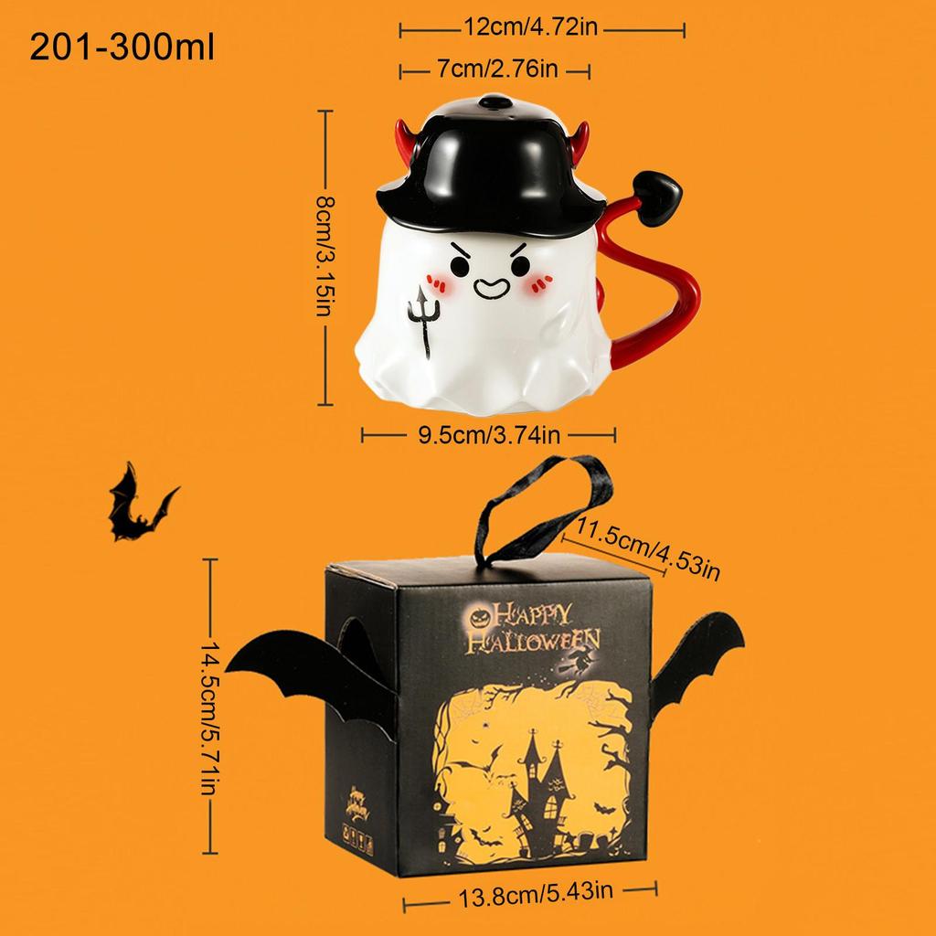 Halloween Mugs Cute Ceramic Halloween Cup Season Decoration For Friends Birthday School Offices Teens Housewarming Fall Family