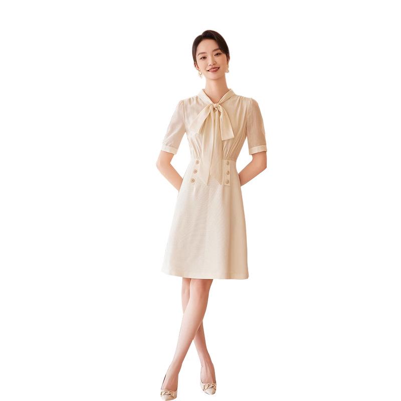 Aishangchen Summer 2024 Waist-Slimming Bowknot Dress - Women's Stylish Skirt