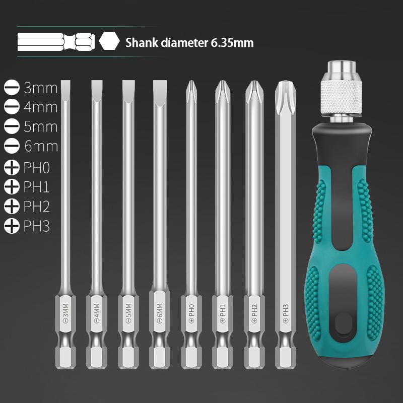 9Pcs Slotted Screwdriver Set With Magnetic Tip Screwdrivers Tool Set For Maintenance And Disassembly Ready To Use