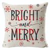 New Christmas Linen Pillow Cover Simple Sofa Pillow Home Printed Cushion Cover