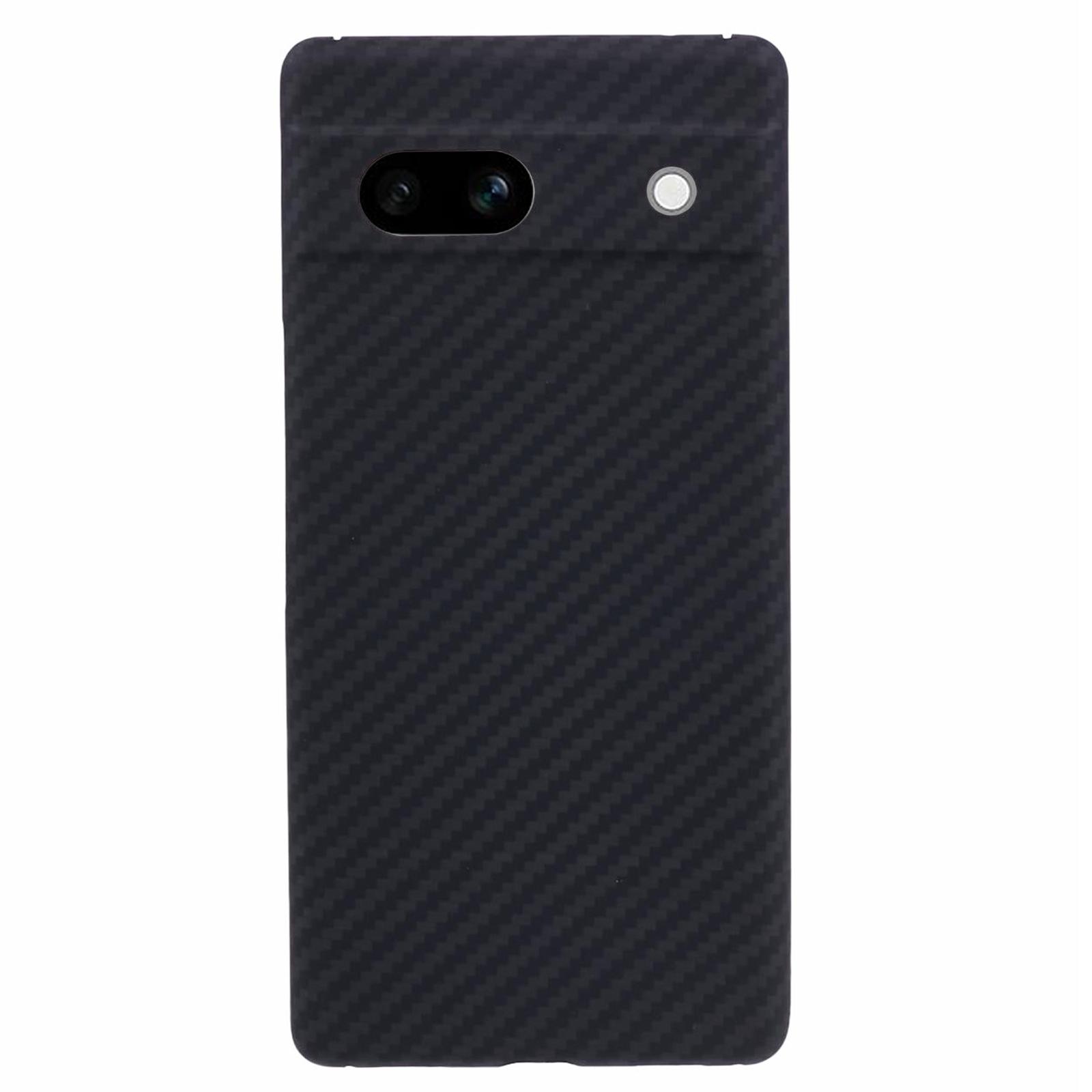 

Aramid Fiber Phone Case for Google Pixel 7a Cover 1500D Coarse Texture Carbon Fiber Back Shell with Precise Cutout Black