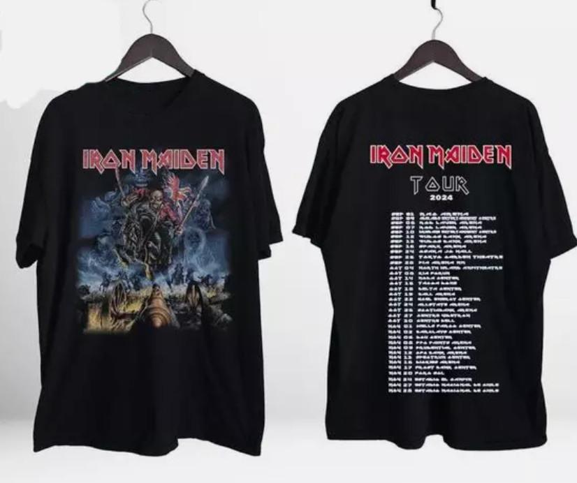 Iron Maiden 2024 Tour Shirt Official Merchandise Concert