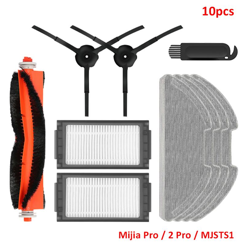 Main / Side Brush Hepa Filter Mop Cloths Main Brush Cover For XiaoMi Mijia Robot Vacuum-Mop Pro / 2 Pro / MJSTS1 Spare Parts