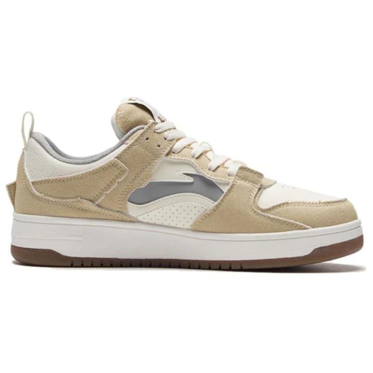 New LiNing Layer Pro Anti Slip And Wear Resistant Lightweight Low Top Skateboard Shoes Men's Creamy Brown AGCR313-6