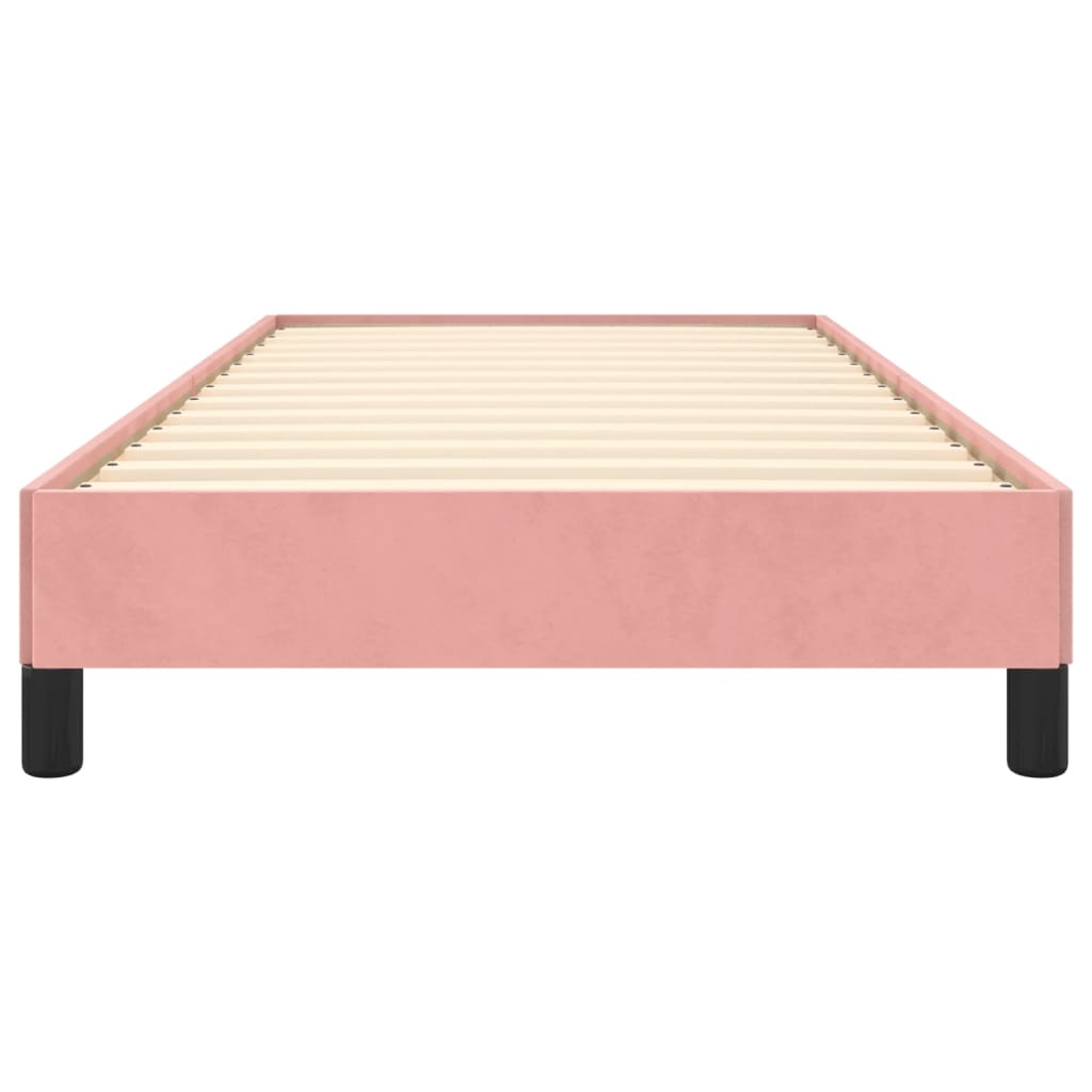 Bed Frame Pink 100x200 cm Velvet