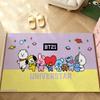 Cute A-bt21S Cartoon Carpet Bathroom Anti-slip Mat Door Mat Home Decoration Mat Entrance Door Mat Scratch-resistant Door Mat