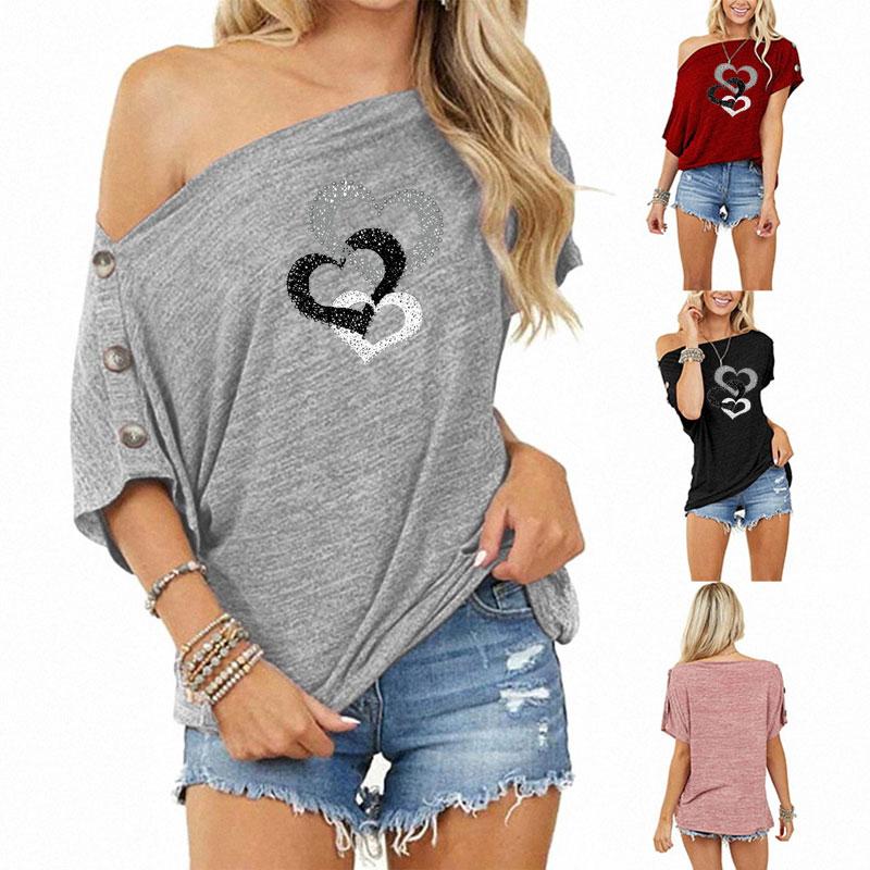 

Свободные женские футболки, топы с открытыми плечами, топы с короткими рукавами, летняя повседневная футболка большого размера