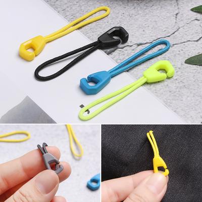 Colors Bags Clip Buckle Outdoor Ends Lock Zips Cord Rope Pullers Zipper Pull Zip Puller Replacement