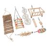 8pcs Parrot Chewing Toy Shredding Foraging Toys Climbing Ladder Cage Toys for Medium Small Size