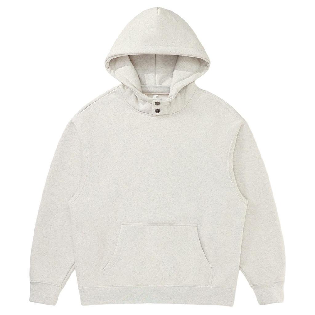 2025 Autumn/Winter Fleece-Lined Hooded Sweatshirt & Pants Set – Men's Trendy European/American Basic, Solid Color, 510g.