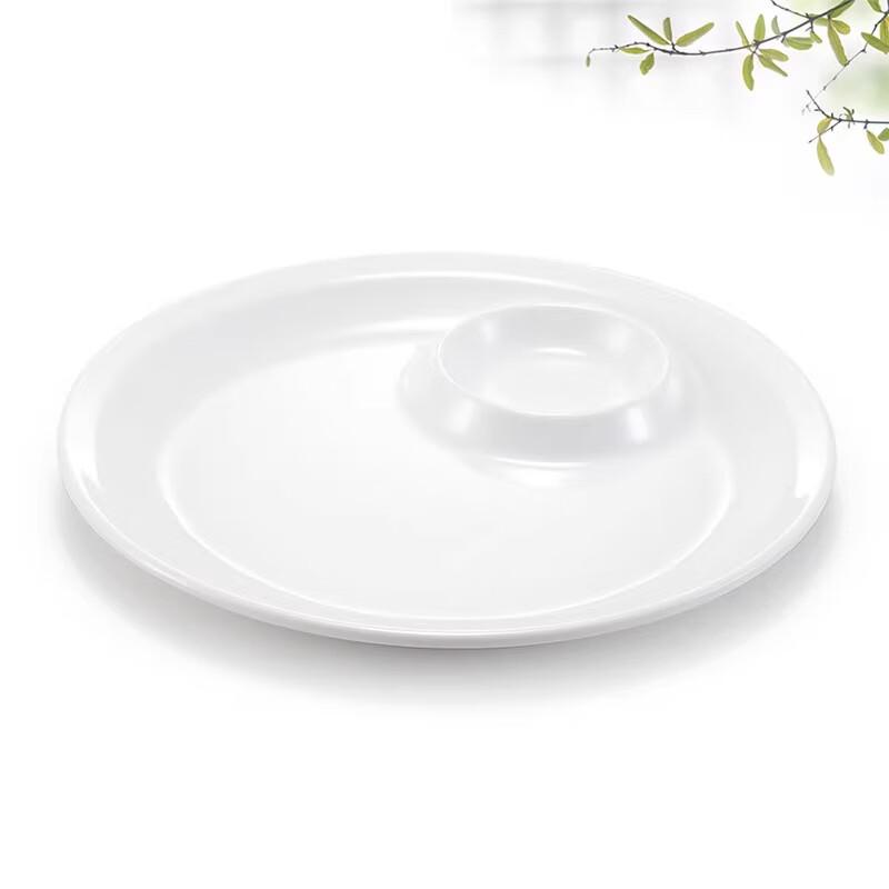 AVADEN Melamine Divided Dumpling Plate