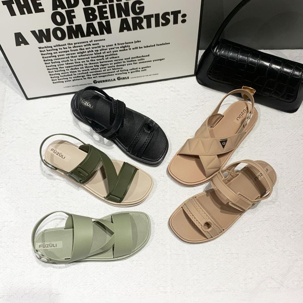 New Internet Celebrity Sandals Female Casual Fashion Daily Student Platform Fairy Wind Beach Flat Roman Sandals