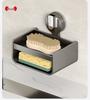 Wall-Mounted Soap Holder with Suction Cup for Bathroom Storage