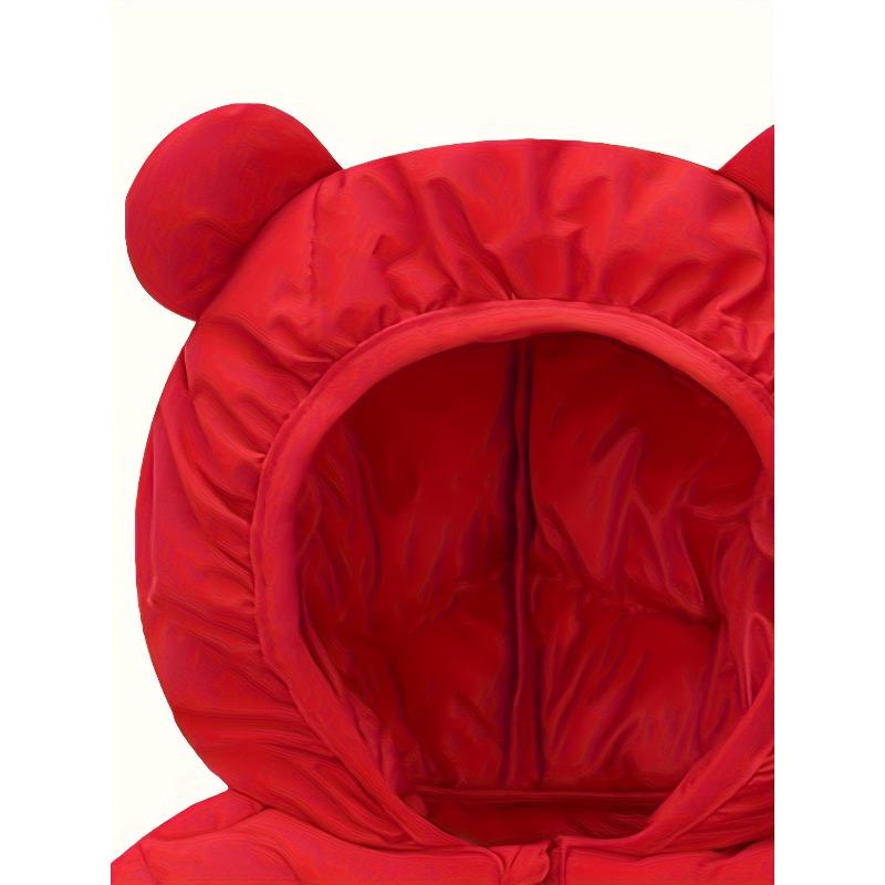 [Ciepła Kurtka Kreskówkowa] Ciepła Pikowana Kurtka Kreskówkowy Tygrys z Kapturem dla Dziecka | Odzież dla Małych Dziewczynek i Niemowląt na Jesień Zimę, Zapinany na Zamek Płaszcz z Wypełnieniem