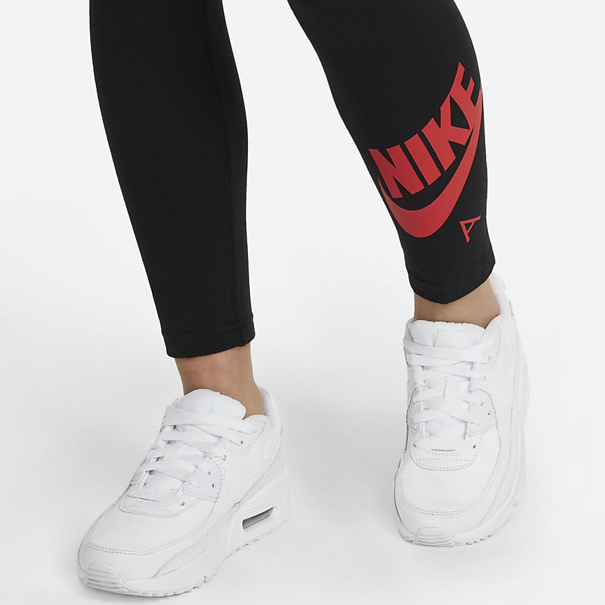 Nike Kids  Knit Sports Pants Color Block Logo Tight Training Fitness Pants Kids Pants Black DA1130-011