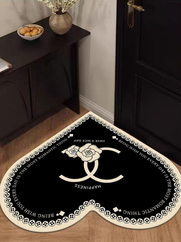 Heart-Shaped Diatom Mud Floor Mat, Kitchen Dirt-Resistant And Easy To Take Care Of Floor Mat Internet Celebrity Entry Door Bathroom Non-Slip Quick Su