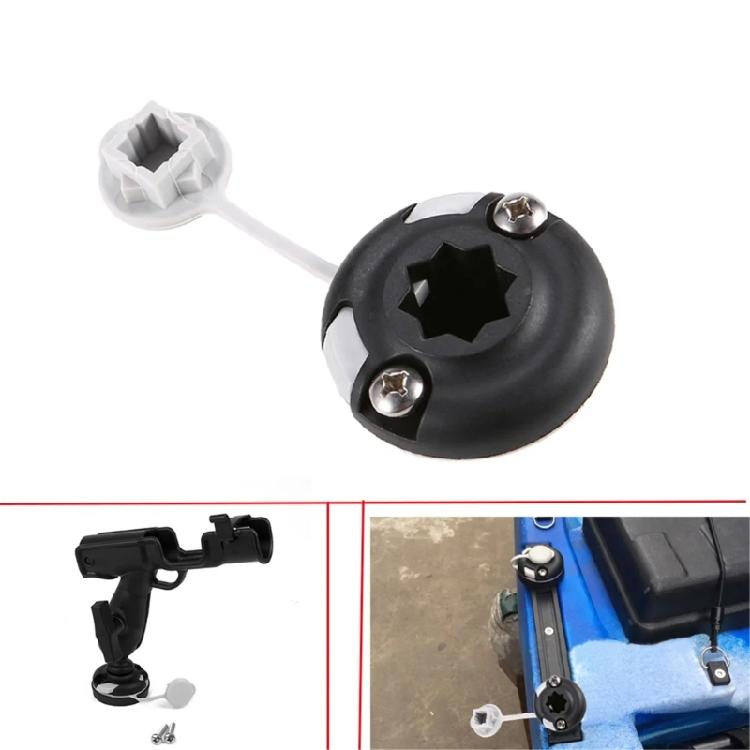Boats Railing Mounting Base Canoes Kayak Star Mount Base Inflatable Boats Sea Fishing Rod Holder Mount Base Easy to Install