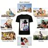 Trendy Anime Character Print Casual T-shirt Unisex Loose Breathable Top With Weird Fantasy Style Pure cotton T-shirt