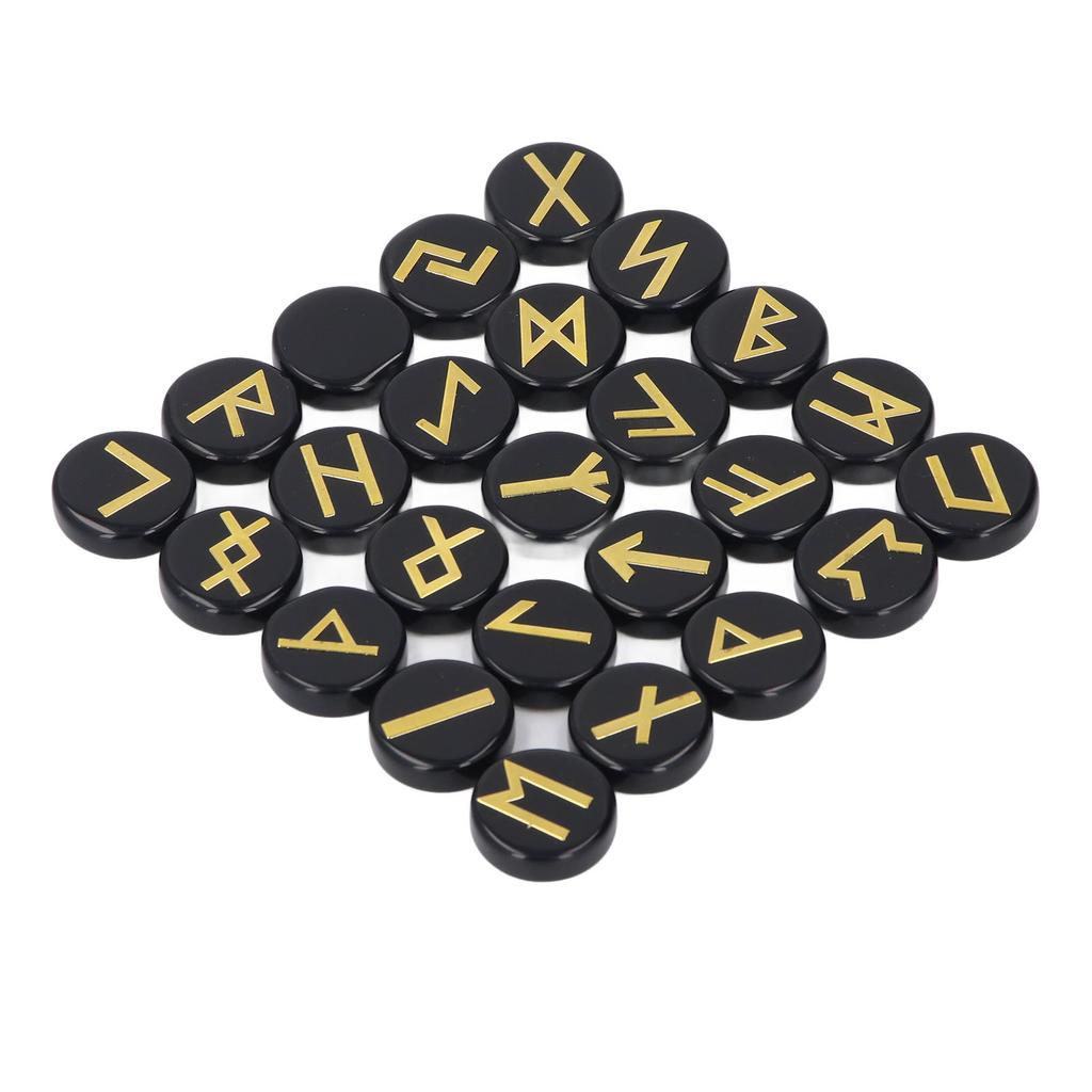 Witchcraft Rune Stones Crystal Rune Stone Set Virgin Letters Script Decorative Glossy Versatile Exquisite for Divination