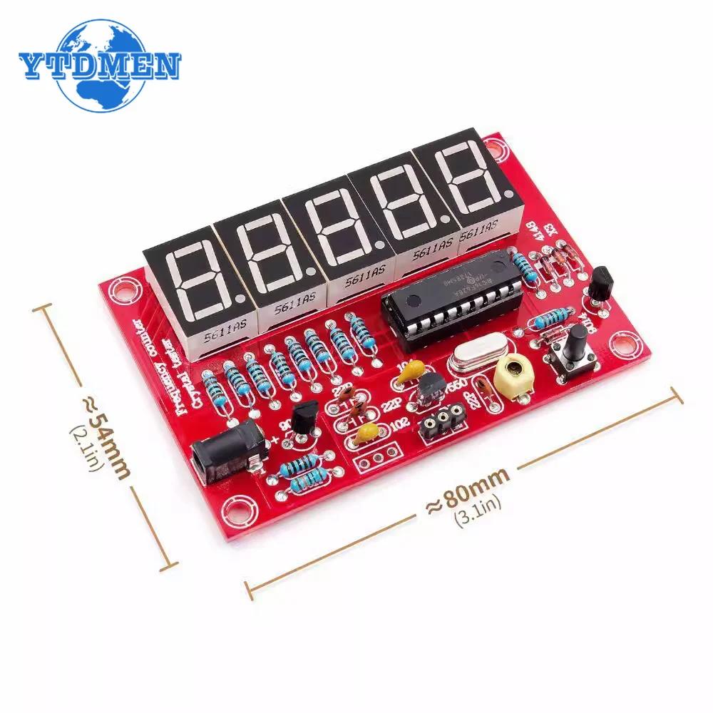 DIY Digitaler LED Frequenzzähler 1Hz-50MHz Kristalloszillator Tester 5 Stellen Modul DIY Elektronikbausatz, für Arduino