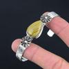 Natural Polychrome Jasper Gemstone Bangle Adjustable 925 Silver For Women