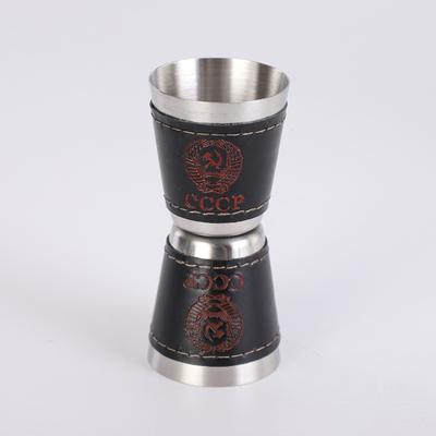 4Pcs/set Stainless Steel Shot Glasses with Leather Case Espresso Shot Cups Barware Drinking Vessel Camping Home Restaurant Mug