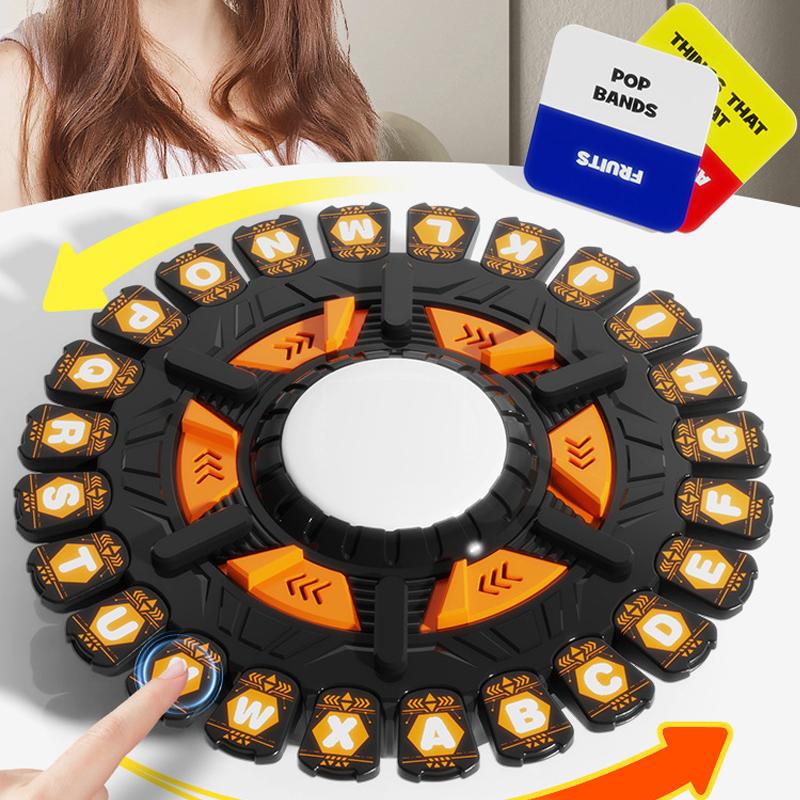 24-Key Crazy Alphabet Board Game 36 Cards 144 Categories Fast Rhythm Word Game 3D Early Learning Fast-Paced Board Game Party
