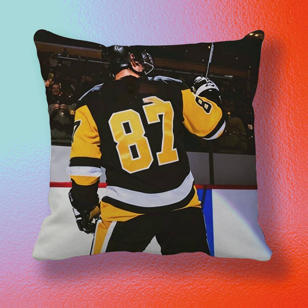 Hockey Player Sidney CCrosby Pillow cover Soft Microfiber Pillowcase Home Sofa Decor Surprise Decorative printed