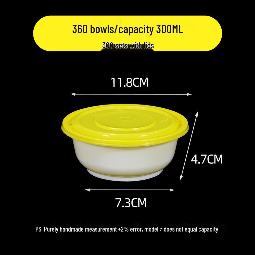 

Круглый одноразовый контейнер для еды красного/белого цвета с крышкой для микроволновой печи - Пищевой, Утолщенный, Безопасный для заморозки