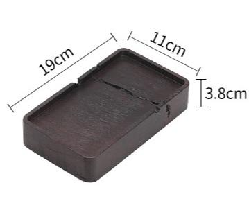 

Handcrafted Ebony Solid Wood Teapot Stand Tea Tray Home Vintage Wabi-Sabi Dry Brewing Table Teapot Tea Tray