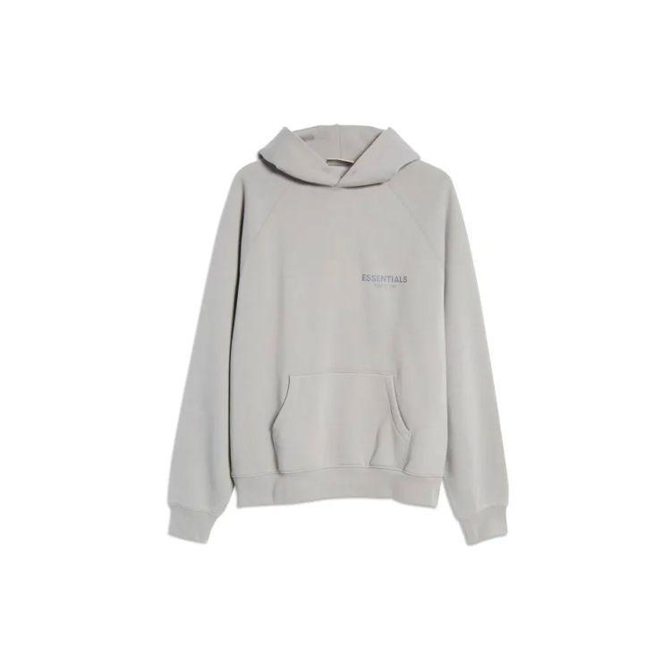 

Fear of God Essentials Fleece Hoodie With Pocket Logo SS21 Unisex Tops Cement-Grey FOG-SS21-681