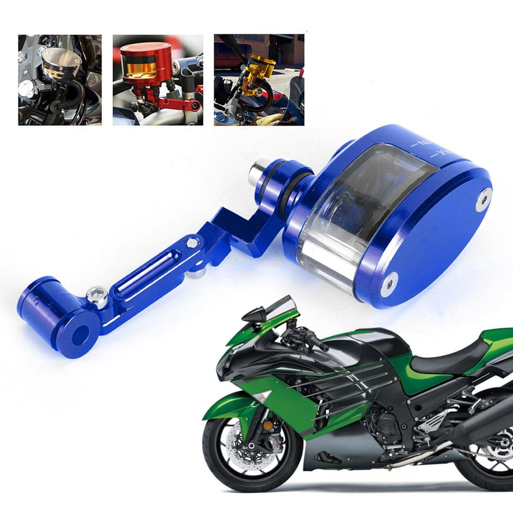 Front Brake Fluid Reservoir CNC Aluminum Motorcbike Oil Cup Set Fit for Kawasaki ZX 6R 9R 10RBlue