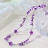 Natural Amethyst Design Necklace Clavicle Chain